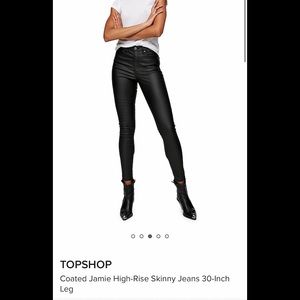 Topshop Coated Jamie High-Rise Skinny Jeans 30”